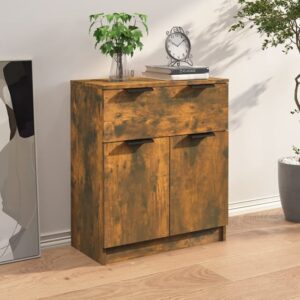 Daizy Wooden Sideboard With 2 Doors 1 Drawer In Smoked Oak