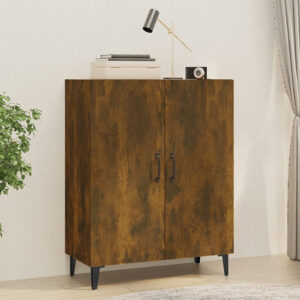 Kaniel Wooden Sideboard With 2 Doors In Smoked Oak