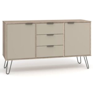 Avoch Wooden Sideboard In Driftwood With 2 Doors 3 Drawers