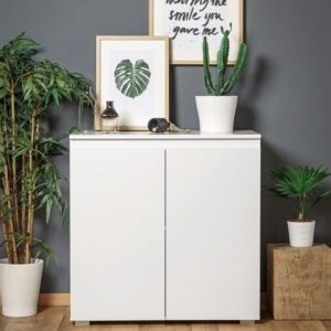 Hilary Wooden Compact Sideboard In White
