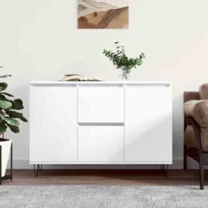 Alamosa Wooden Sideboard With 2 Doors 2 Drawers In White